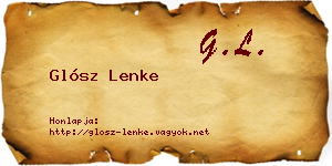 Glósz Lenke névjegykártya